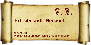 Hellebrandt Norbert névjegykártya